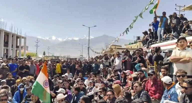 Ladakh unrest, massive protest in leh ladakh turns violent amid statehood demand1