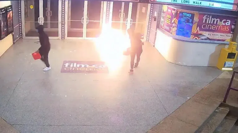 Footage released of pair setting fire to occupied Ontario movie theatre3