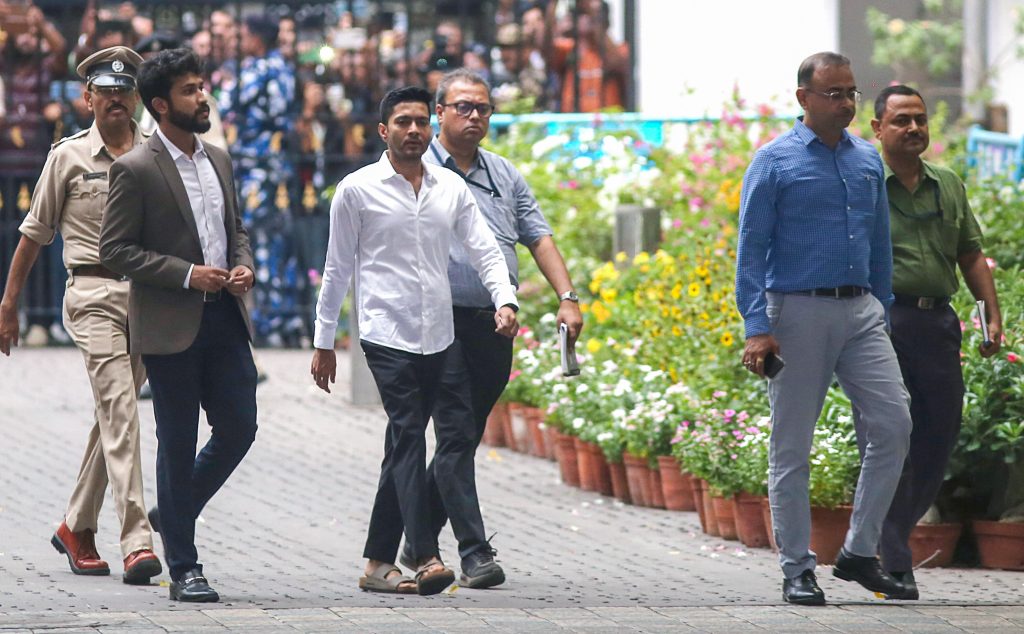 TMC MP Abhishek Banerjee arrives at CID Headquarter, Bhawani Bhawan, in Kolkata