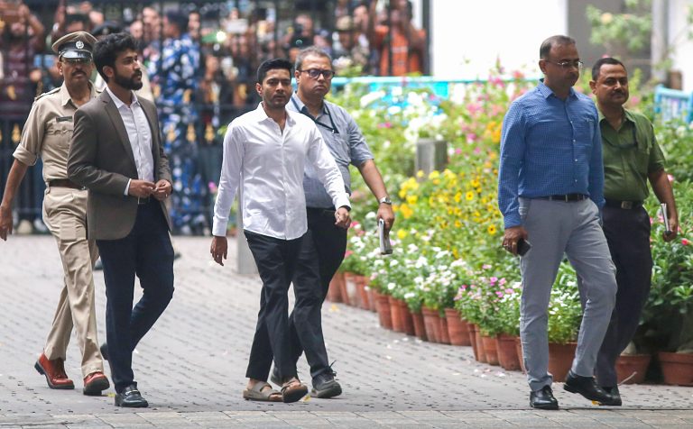 TMC MP Abhishek Banerjee arrives at CID Headquarter, Bhawani Bhawan, in Kolkata