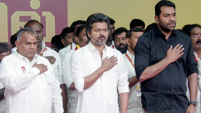 TVK Chief and actor Vijay holds state and district-level consultative meeting in Mamallapuram