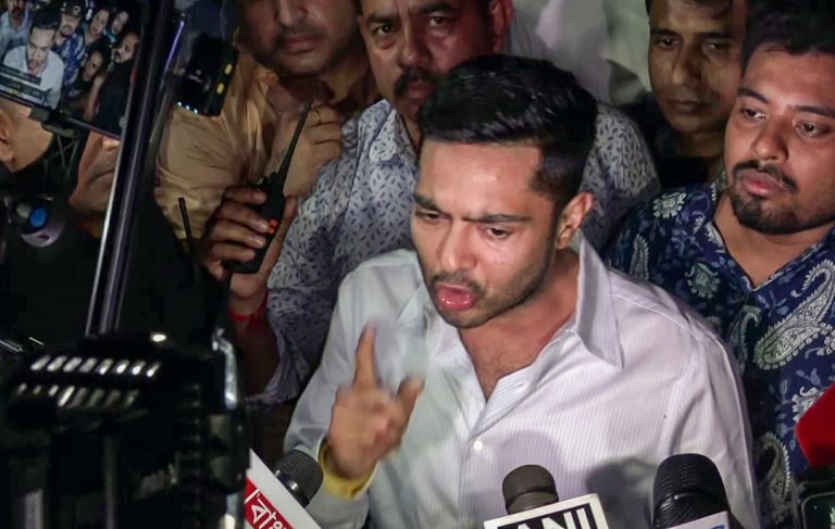 TMC leader Abhishek Banerjee speaks to media after CID team reaches his residence in Kolkata