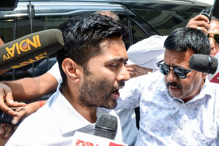 TMC MP Abhishek Banerjee arrives at the Enforcement Directorate (ED) office in connection with the alleged primary school jobs scam case