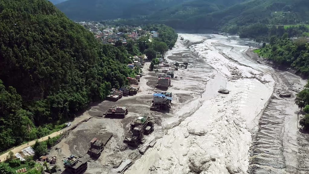 Flash flood ravages Nepal’s Rasuwa