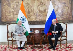 PM Modi meets Russian President Vladimir Putin