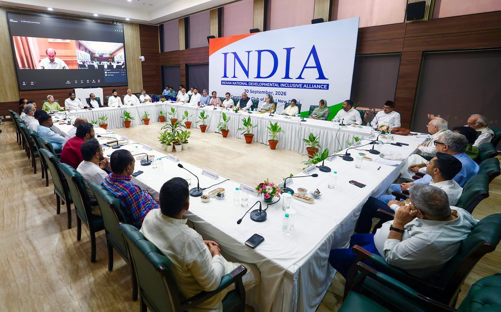 INDIA Bloc Meeting at Constitution Club of India in New Delhi